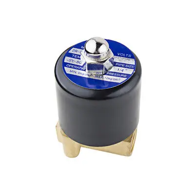 التيار المتناوب 110 فولت صمام الملف اللولبي الكهربائي NPT 1/4 "خط أنابيب أنثى الموضوع NC العمل المباشر