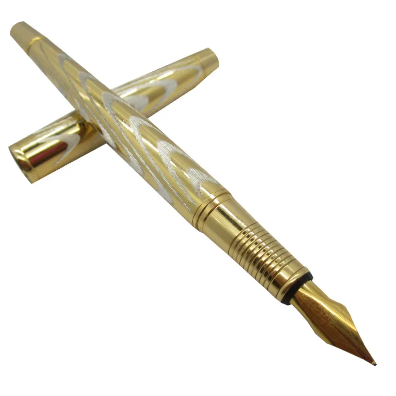 

Original Exquisite Yong Sheng 819 Gold Carved Designs Fountain Pen 0.5mm 1990s Iraurita Writing Pens Stationery School Office Su
