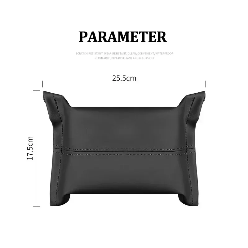 Nappa Leather Car Tissue Box Sun Visor Storage Bag for Toyota Corolla Rav4 Prius Camry Land Cruiser Highlander Yaris Auris CHR