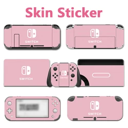 Autocollant de peau de protection pour Nintendo Switch OLED Lite, couverture complète, rose, vert, violet, noir