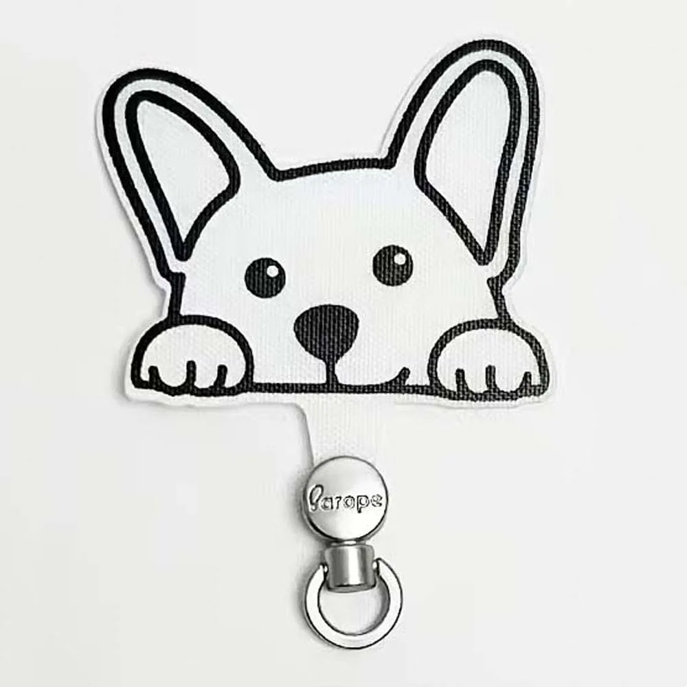 Cartoon Panda Phone Tether Tab 360 Rotatable Detachable Mobile Phone Gasket Cat Dog Metal Ring Cellphone Lanyard Patch