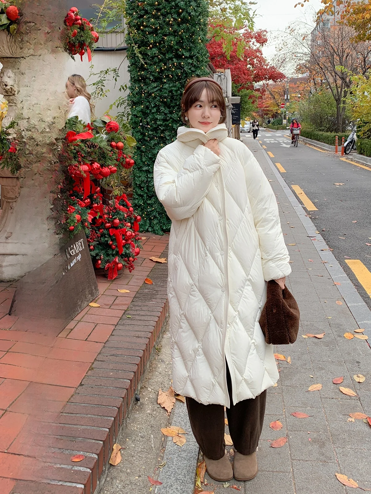 

Cloud Du Goose down Jaet Women's Long Lightweight White Goose Feather Jaet Fall Winter New Sle Commute Korean Sle