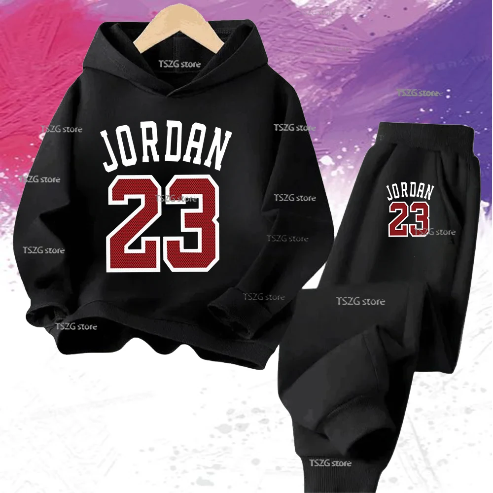 Autumn Winter Slam Dunk Master Pattern Printed Children Hoodie+Pant Suit 2pcs Set Kid Boy Girl Fashion Clothing Casual Sportsuit