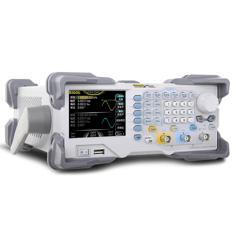 RIGOL DG1022Z Function/Arbitrary Waveform Generator, 25MHz, 200Msa/s, 14 bits, 2 output channels, built-in 160 kinds of arbitra