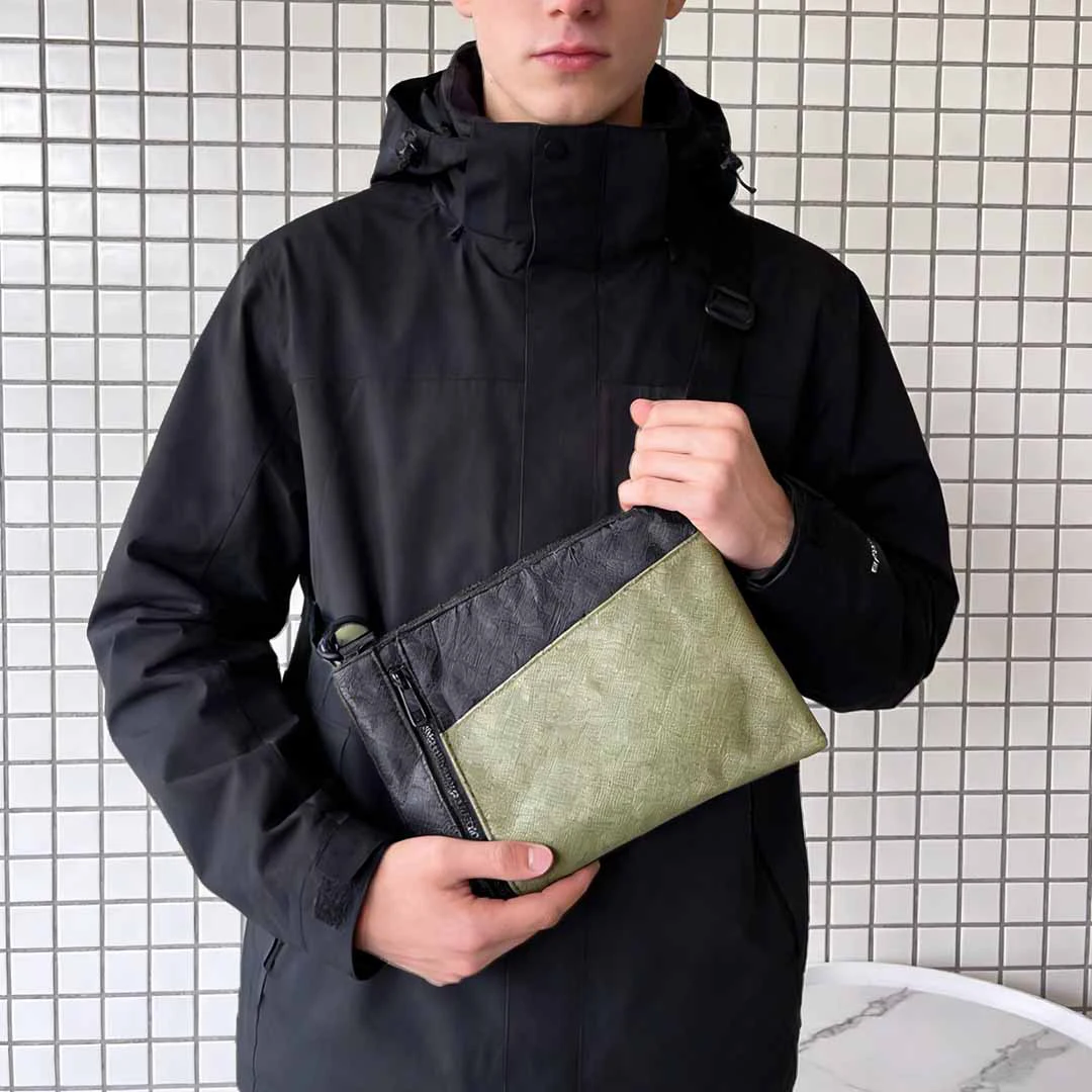 

Sling Bags for man Waterproof Dupont Paper Travelling Cross Bag Retro Simple Messenger Crossbody Bag men Outings Daily Use