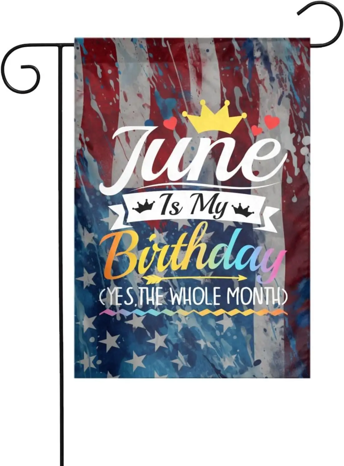 Garden Flag June Is My Birthday Yes The Whole Month Double Sided Durable 12x18 Outside Banner Decor Garden Flags MMZ