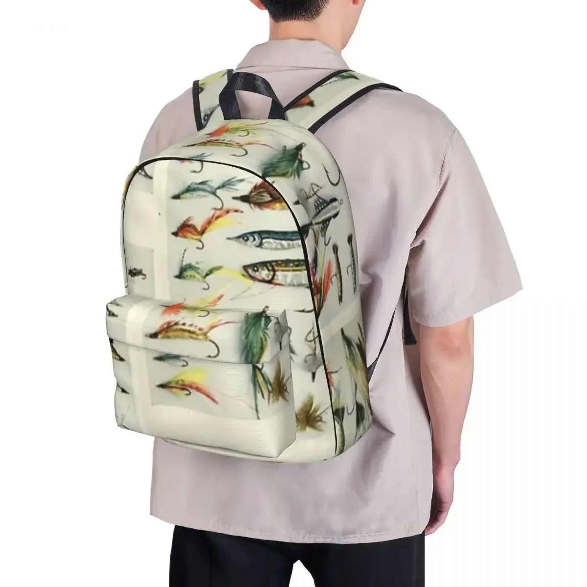 Mochila con señuelos de pesca, bolso escolar para estudiantes a la moda, mochila para ordenador portátil, mochila de viaje, mochila de gran capacidad