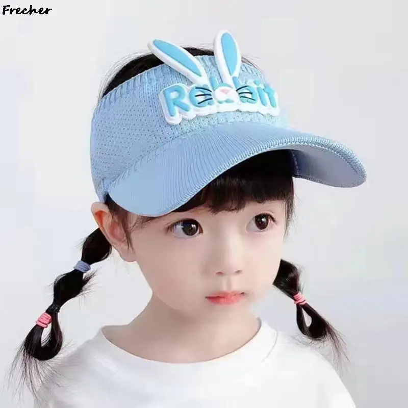 Kids Knit Headband Comfortable Sports Cap Knitted Bunny Caps Snapback Hats Children Empty Top Visors Hats Lovely Rabbit Hat