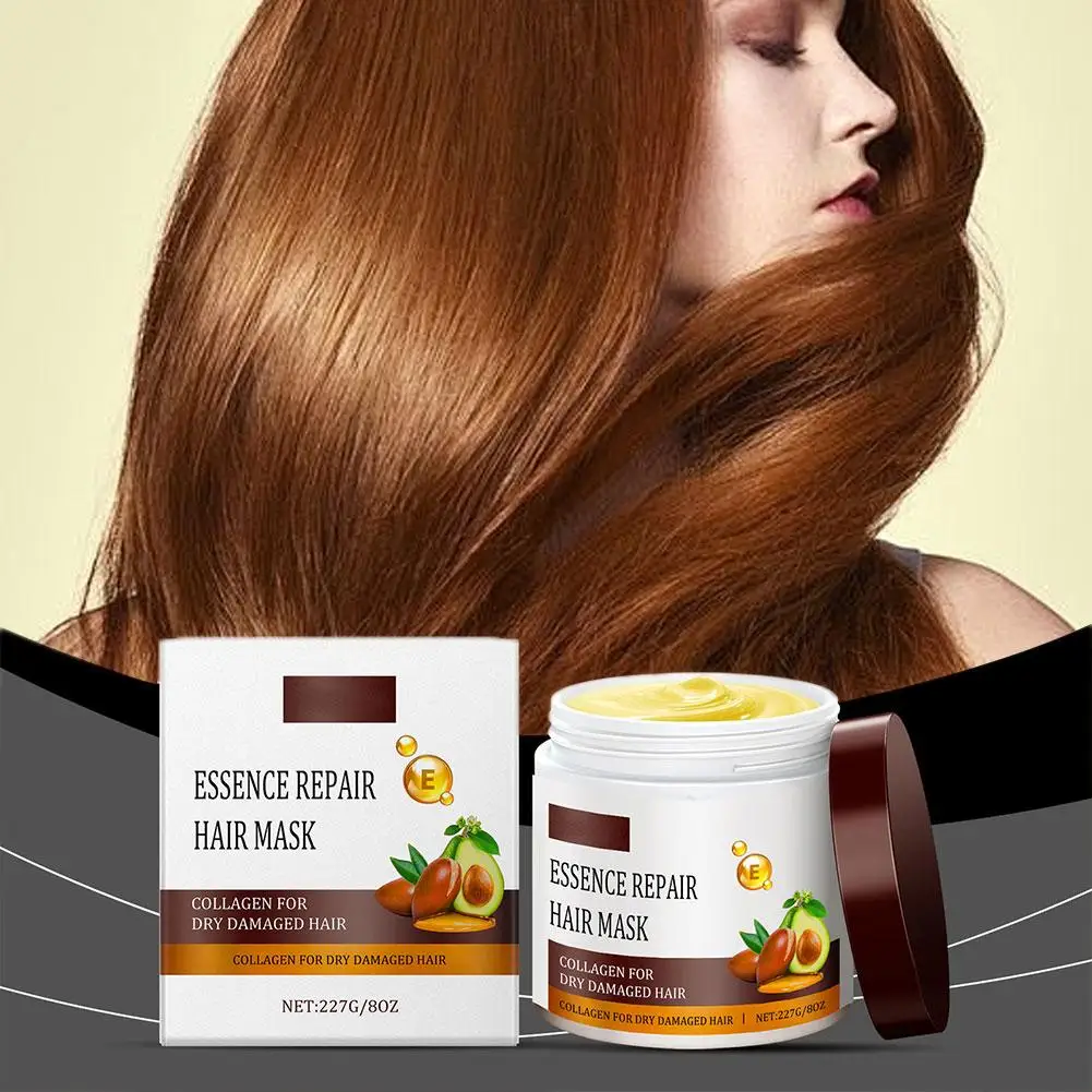 1 قطعة قناع الشعر الكولاجين جوهر الكولاجين علاج الشعر إصلاح عميق تكييف زيت الأركان للعناية بالشعر الجاف التالف C2S4 #2