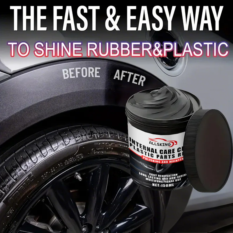 Multi-purpose automotive interior renovation wax plastic parts repair agent, tire protection agent, whitening agent, sponge