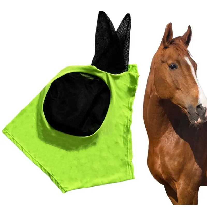 

UV Fly Cover For Horses Elastic Fine Mesh UV Blocking Cover For Horses Multifunctional Machine Washable Equestrian Supply For