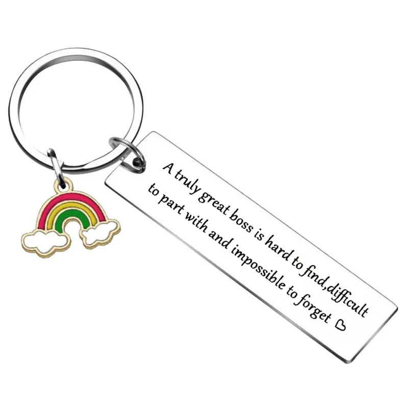 Boss Day Manager Gift keychain Coworker Retirement keyring Boss Lady Gift Employer Mentor Gift Boss Retiring Gifts key chain