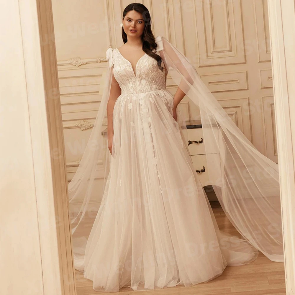 

Сексуальные женские свадебные платья трапециевидной формы с кружевной аппликацией и v-образным вырезом, Vestido De Novia, платья невесты по индивидуальному заказу, без рукавов, с открытой спиной, Vestido