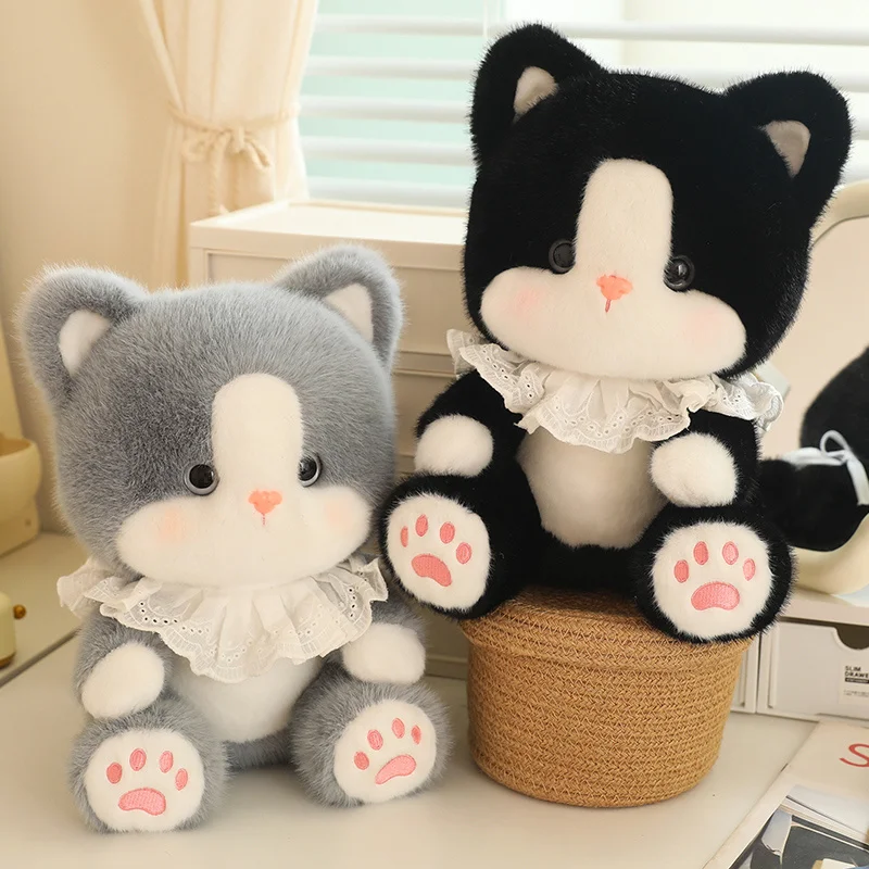 

30cm Cartoon Cat Plush Toy Stuffed Animal cuteness Soft Kitten Appease Doll Birthyday Girl Gift Room Decoration