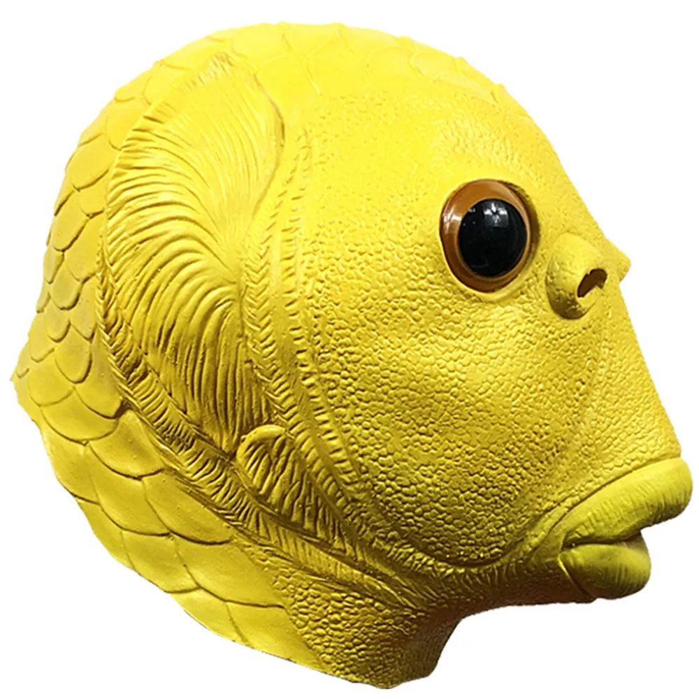 Fischmaske für Erwachsene, Natürliche Latex-Meereskreaturen-Vollkopfmaske für Halloween, Cosplay und Kostümpartys – Detail 12
