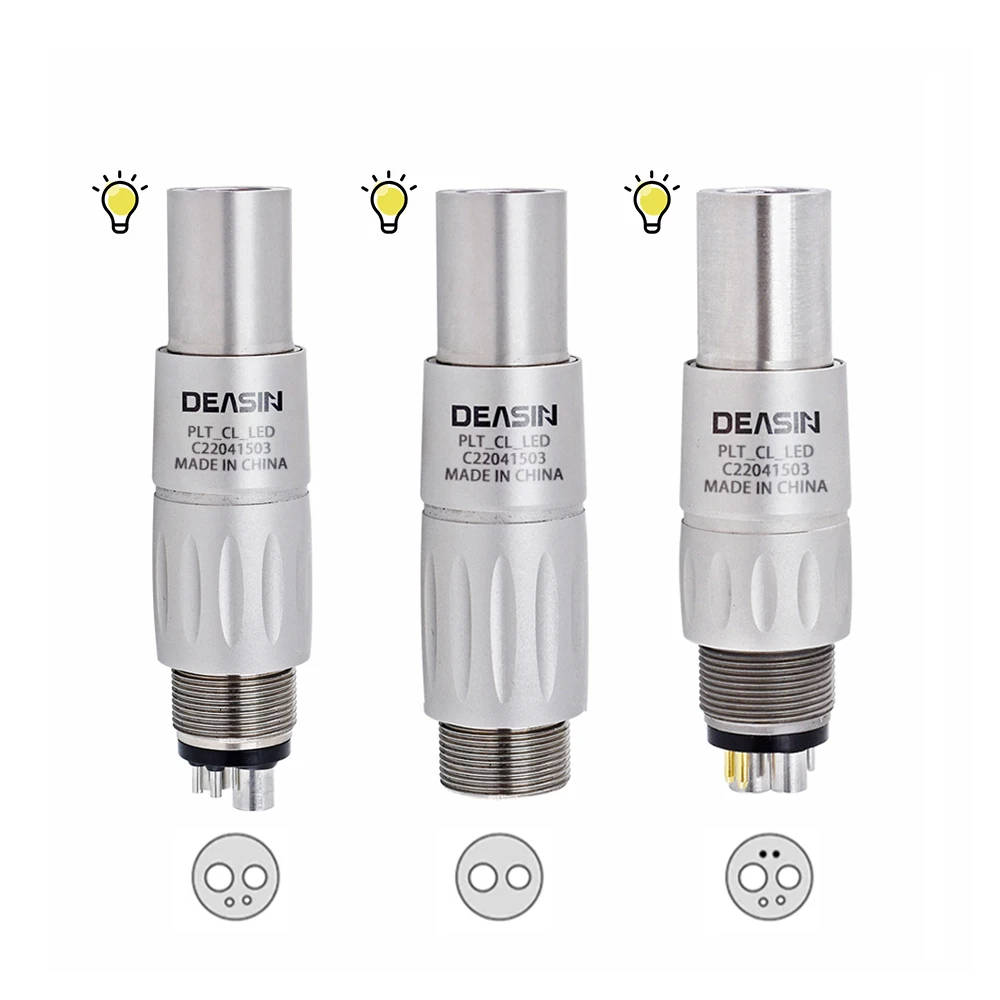 Acoplador Rápido Multiflex Compatible con NSK, Acoplador Rápido de Fibra Óptica Dental, Acoplamiento de 6 Orificios Compatible con Turbinas NSK Machlite/Phatelus X500