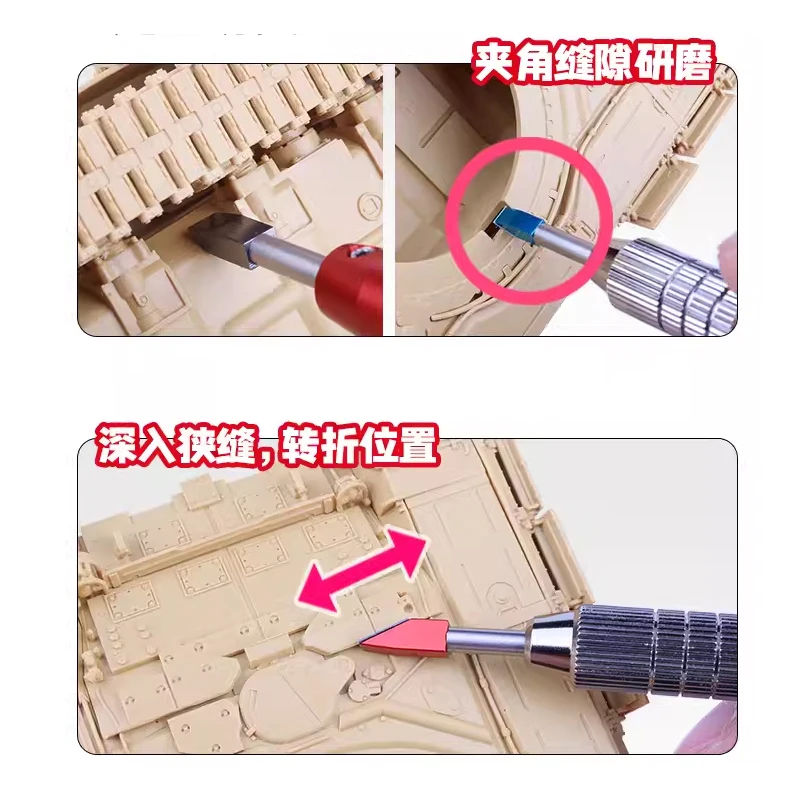 Small Angle Inclined Surface Beveled Grinding Head Abrasive Sanding Tool DIY Craft Military Hobby Assembly Model Building Tool