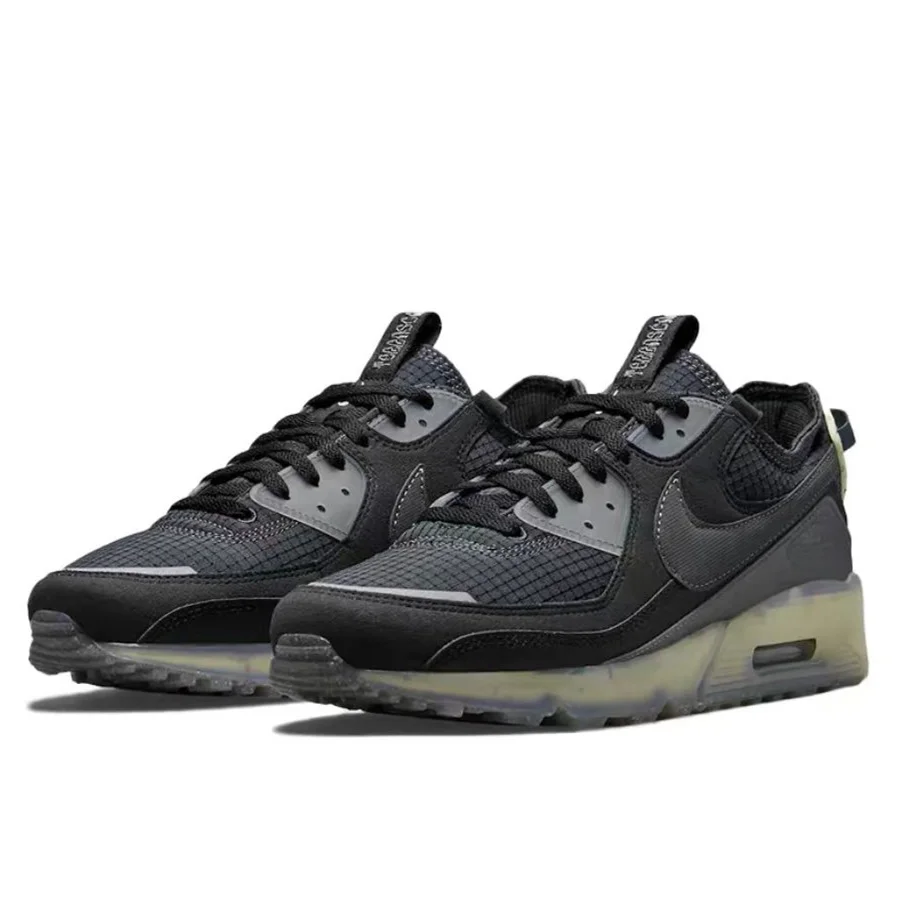 Nike Air Max 90 Terrascape Sail Sea Glass Rattan Zwart Low Top Gedempt door luchtkussen