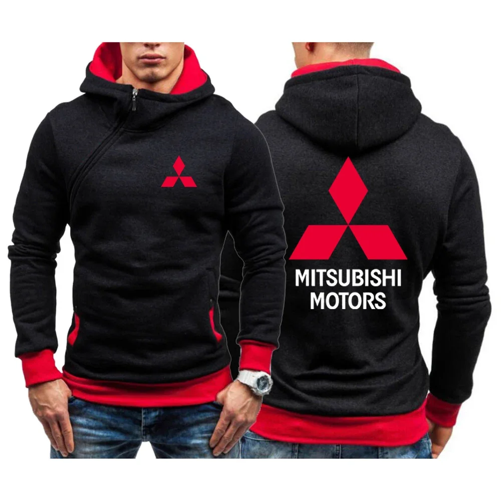 

2024 Fashion Brand Men New Motorcycle For Mitsubishi Spring And Autumn Comfortable Casual Top Solid Color Hoodie Sweatshirt Coat