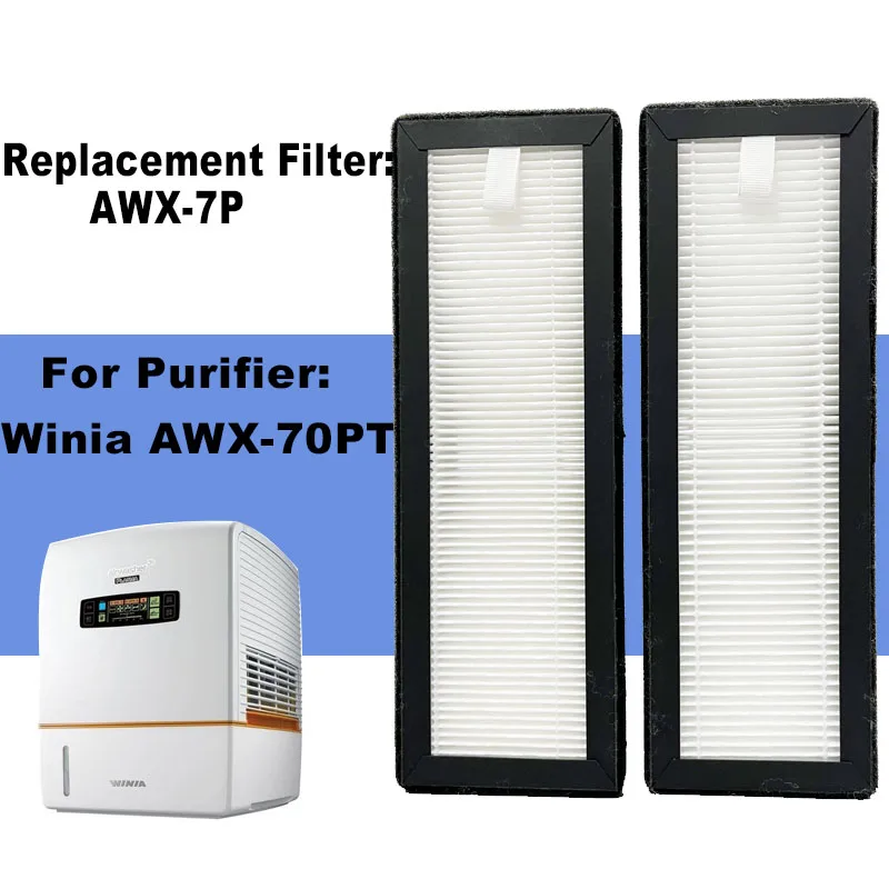 Filtro Hepa H13 de substituição AWX-7P para purificador de ar Winia AWX-70PT (2 unidades)