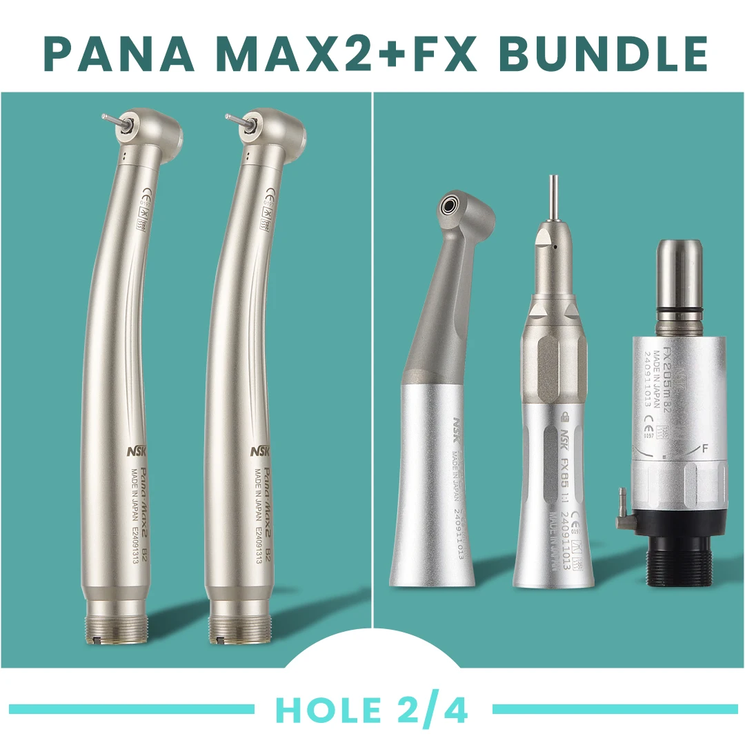 NSK Dental 1:1 Contra Angle Low Speed Direct Drive Handpiece FX Set Pana-Max2 Dental High Speed Handpiece Turbine Handpiece