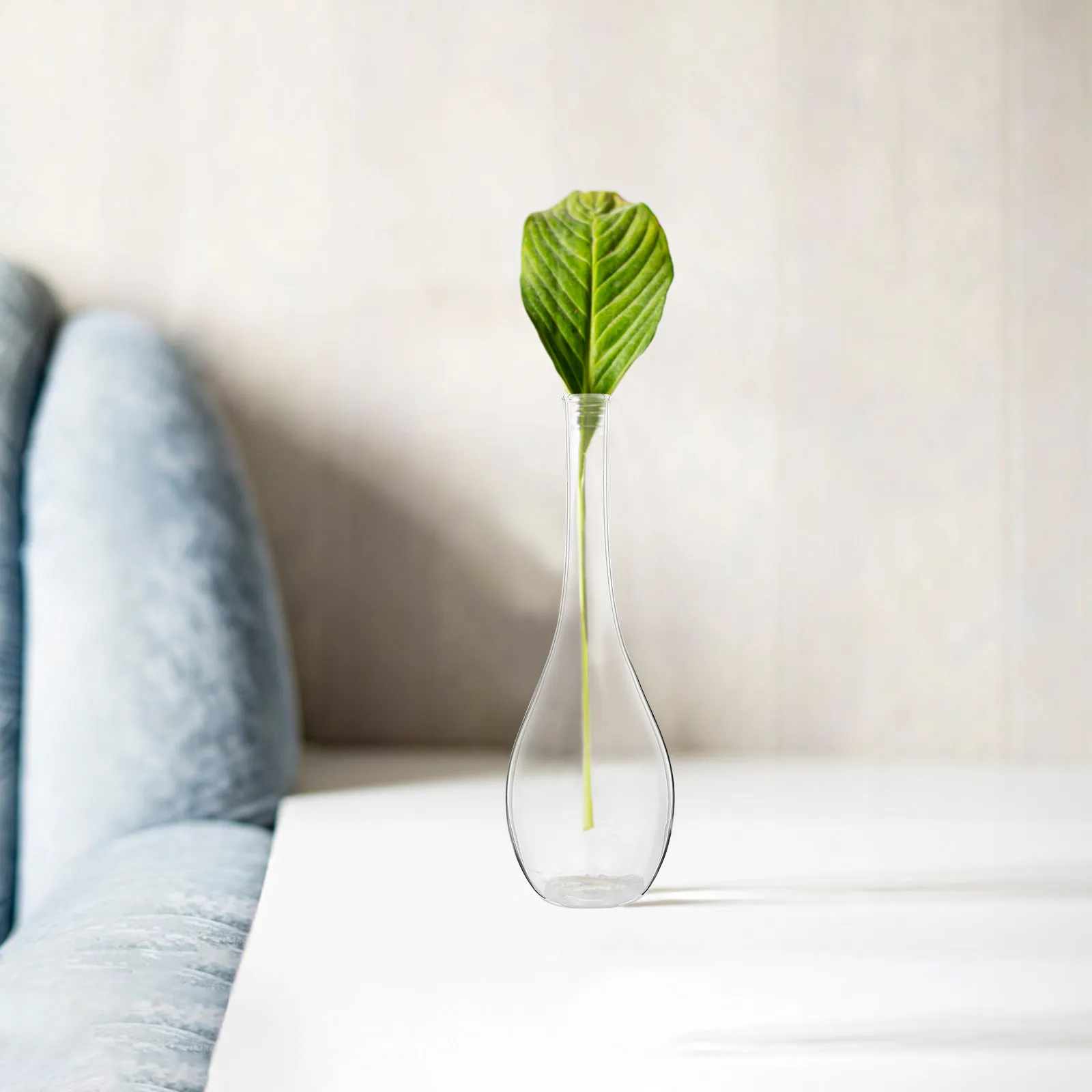 1Pcs Slim Neck Glass Vase Premium Borosilicate Transparent Decorative Flowerpot for Hydroponics Plants Desktop Ornament