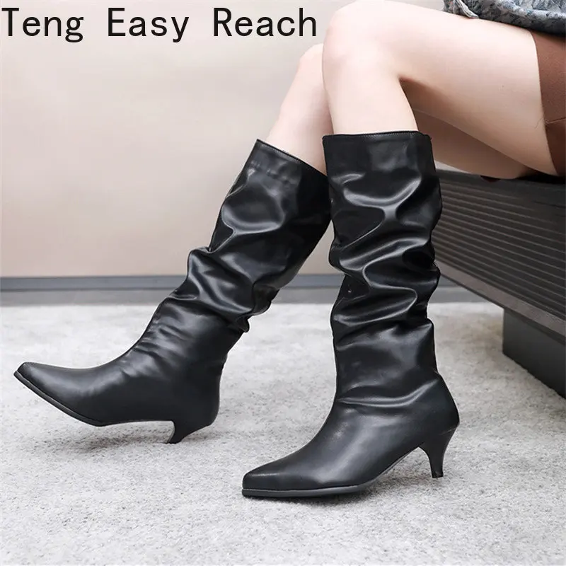 2023 Fashion Women Boots Thin with Low Heels Boots Women Sexy Over Knee Ladies Boots Spring Autumn Shoes Black White Shoes