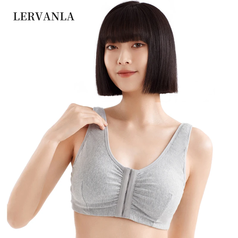 

LERVANLA 6041 Front Buckle Beauty Back Bra Plus Size Vest Type Sports Yoga Mother Thin Underwear Bra Women