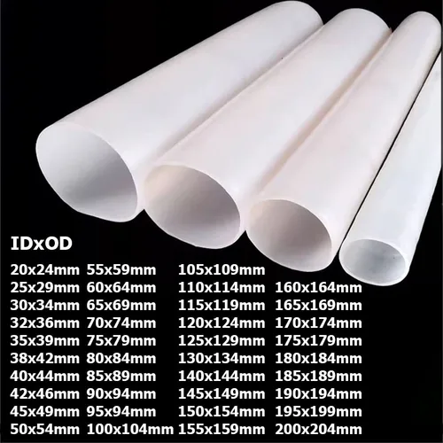 Manguera de silicona ID20-200mm de 1/5 metros, tubo de goma de grado Industrial, resistente a altas temperaturas, ajuste de manguera de silicona, espesor de 2mm