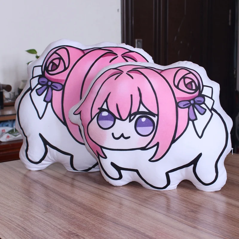 Game Anime Merchandise Double-sided Print Plush Toy, Funny Butt Back Design Throw Pillow and 10cm Small Pendant for Gifts.