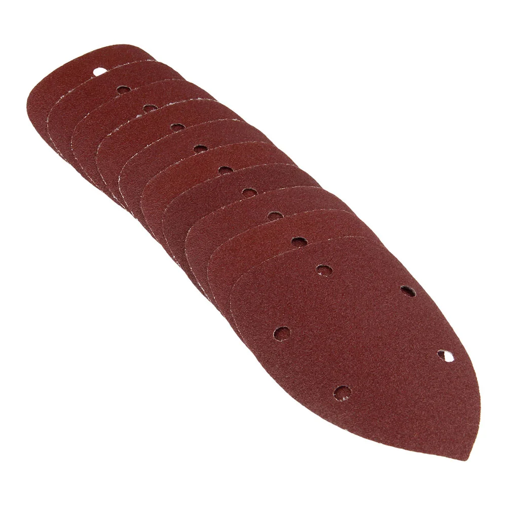 50 PCS Hook and Loop Sandpaper Sanding Triangle Discs Flocking Pads Grinding Wheel