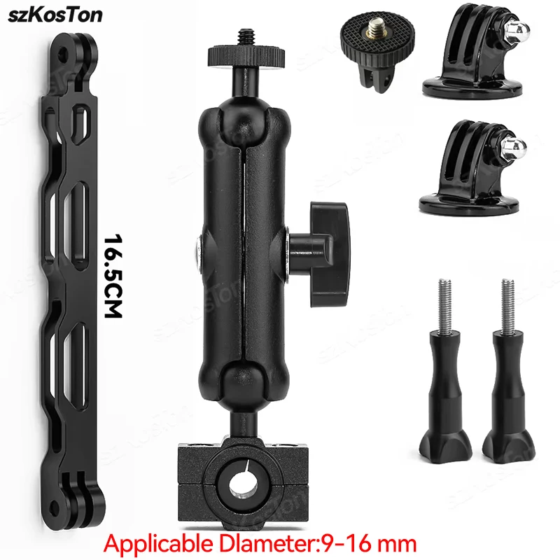 SZKOSTON Motorrad Fahrrad Kamera Halter Lenker Halterung Fahrrad Halterung für GoPro 13 12 11 10 9 8 DJI Action 6 5 Pro NANO Insta360 X5 X4 3