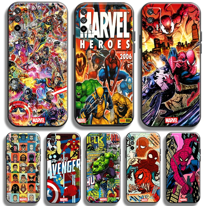 Marvel Comics Spiderman Phone Case For OPPO Realme 11 10 9 8 Pro Plus 8i GT Master C55 C35 C31 C30 C21 C21Y C25Y Carcasa