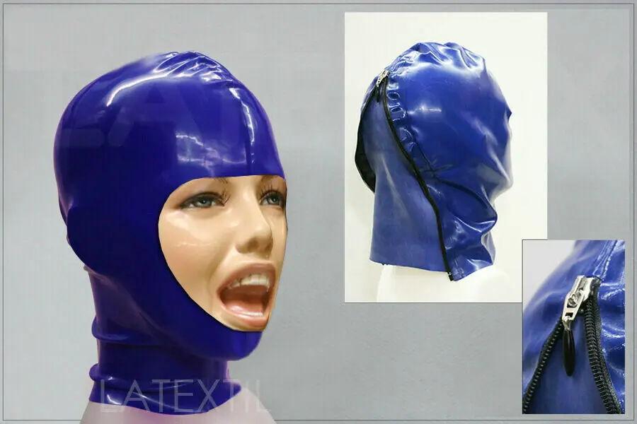 

Latex Rubber Overall Gummi Uniform Hood Catsuit Kostüm Bodysuit Ganzanzug