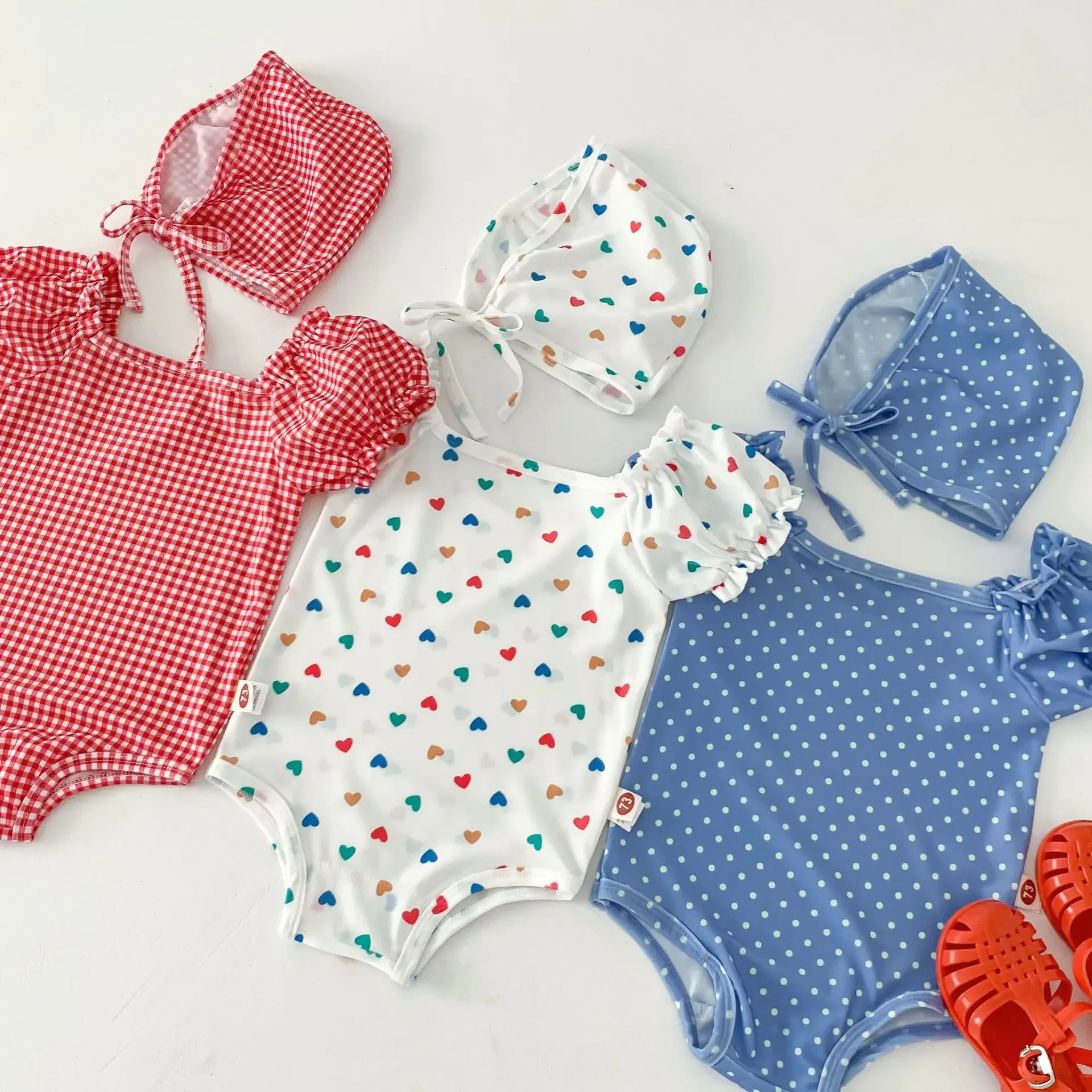 ZOETOPKID 2-teiliges Set Sommer-Baby-Badeanzug mit Schwimmkappe, Einteiliger Badeanzug für Mädchen, Schnelltrocknender Strand-Badeanzug für Draußen – Detail 18