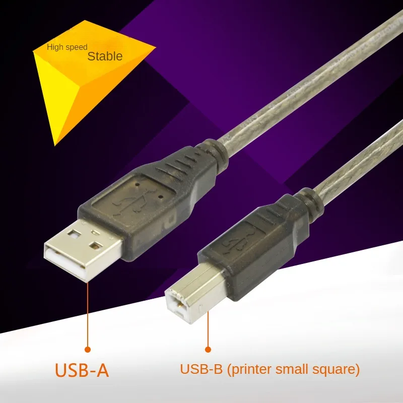 High-Speed USB Printer Data Cable for Epson HP Canon - Lengthened Options 3M 5M 8M 10M 20M with Square Mouth Pure Copper Magneti