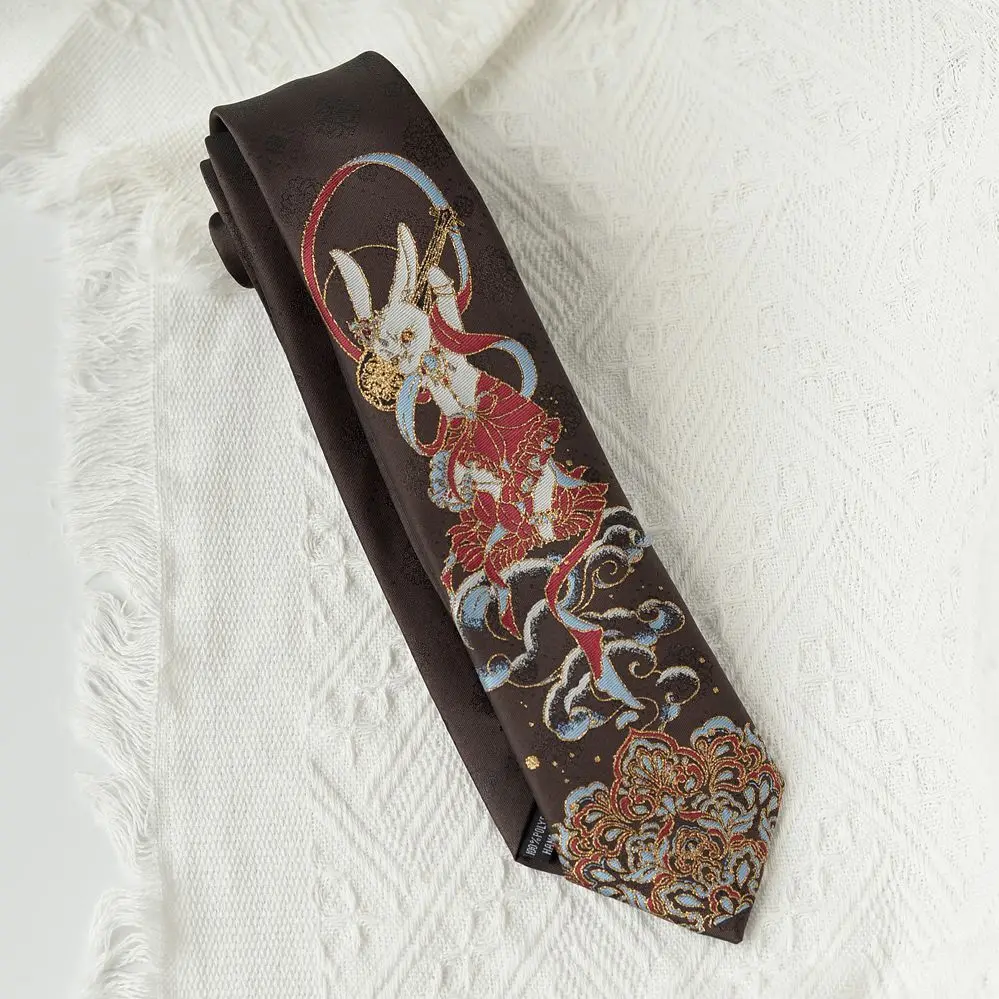 [Lin Yuejun]JK cravate uniforme chemise pour femmes et hommes DK Jacquard décontracté collège Style littéraire aucun cravate nécessaire