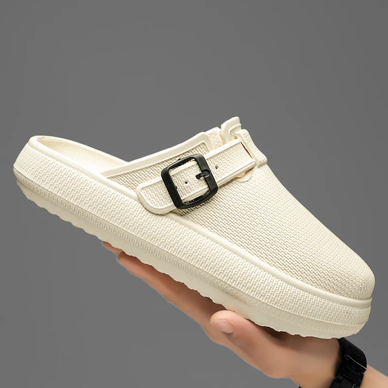 

Летние мужские легкие шлепанцы, удобные сандалии унисекс с закрытым носком без отверстий, размер 35-46