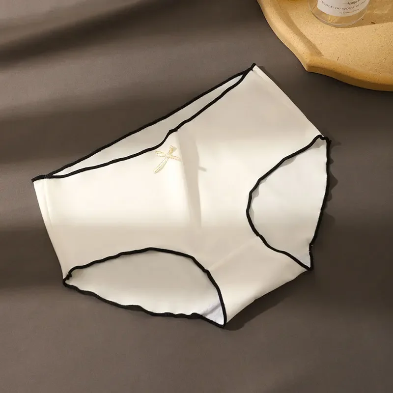 3pcs/Pack Women's Antibacterial Ice Silk Seamless Triangle Underwear With Low Waist And European-American Style image 6