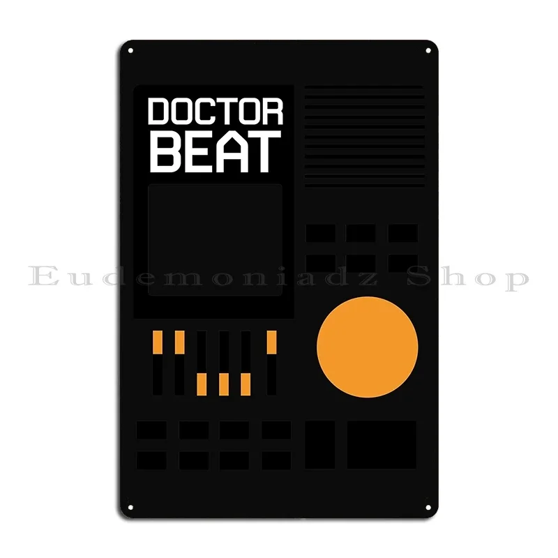 Dr Beat Metronome Essential Metal Plaque Classic Retro Character Design Cinema Tin Sign Poster
