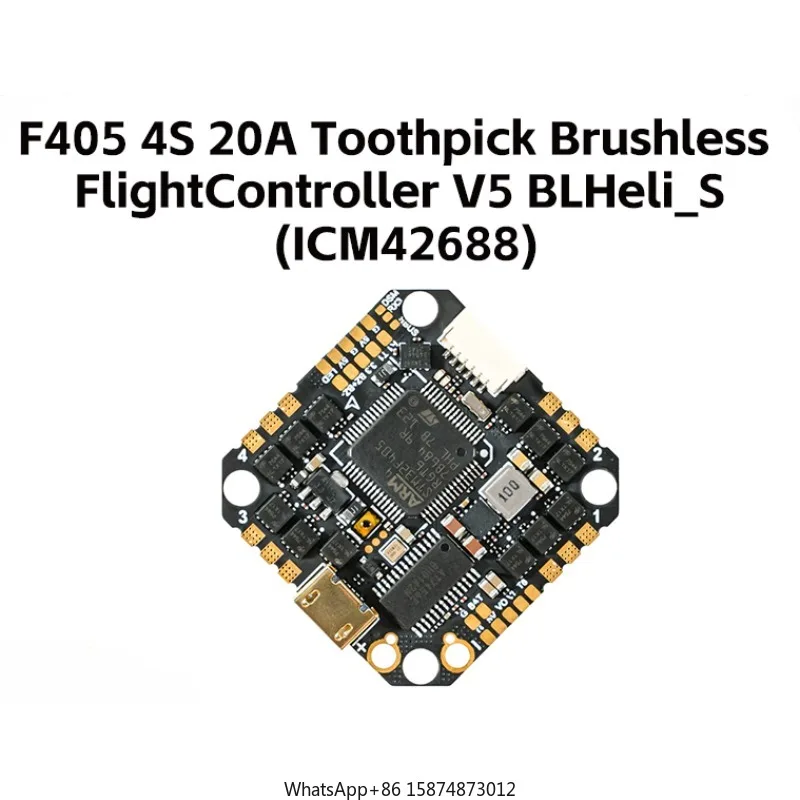 

BETA F405 4S 20A Toothpick Brushless Fl ight Controller V5BLHeli_S(ICM42688) for FPV dr one Accessories with High-quality MOSFET