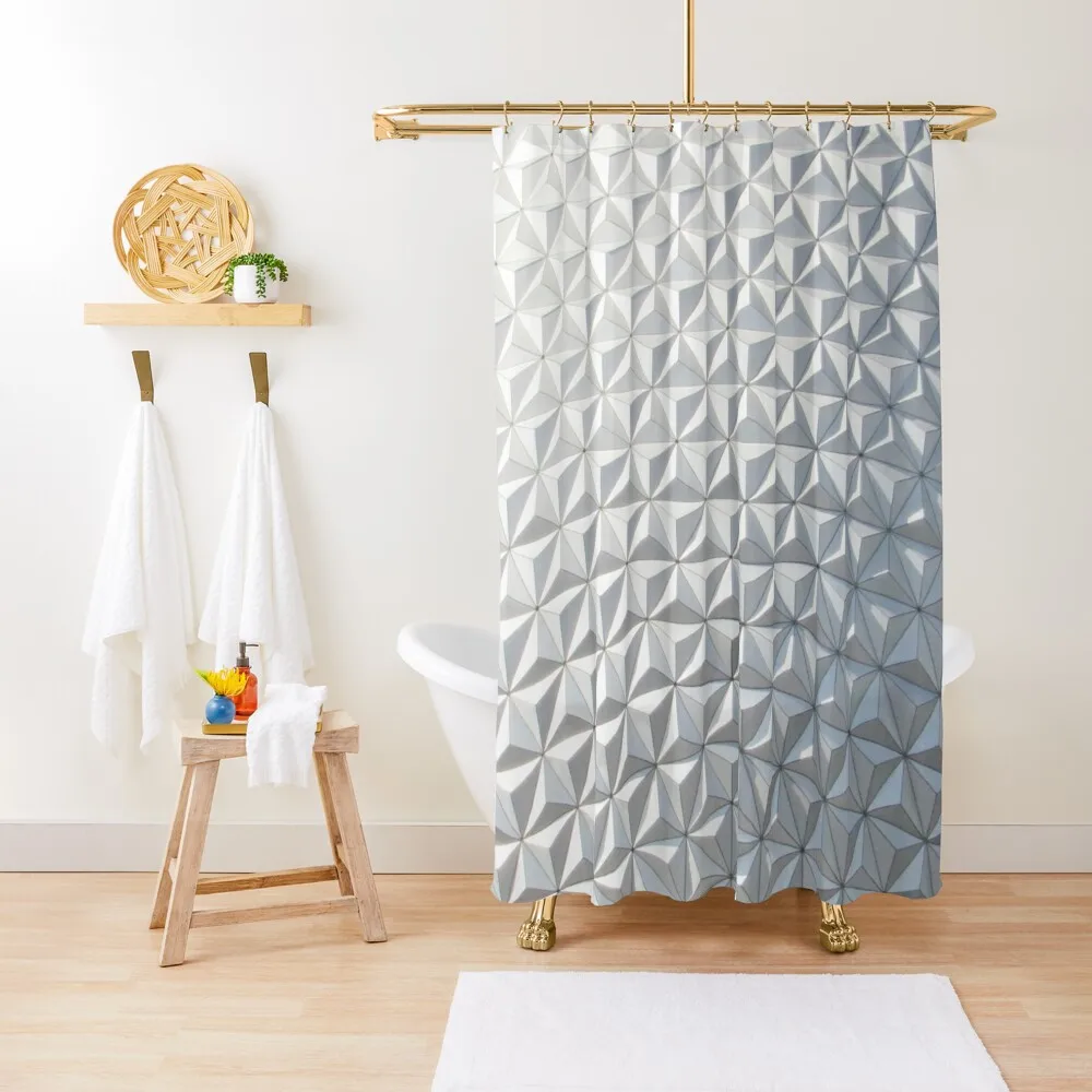 

Spaceship Earth Shower Curtain For Bathrooms Shower Waterproof Curtain