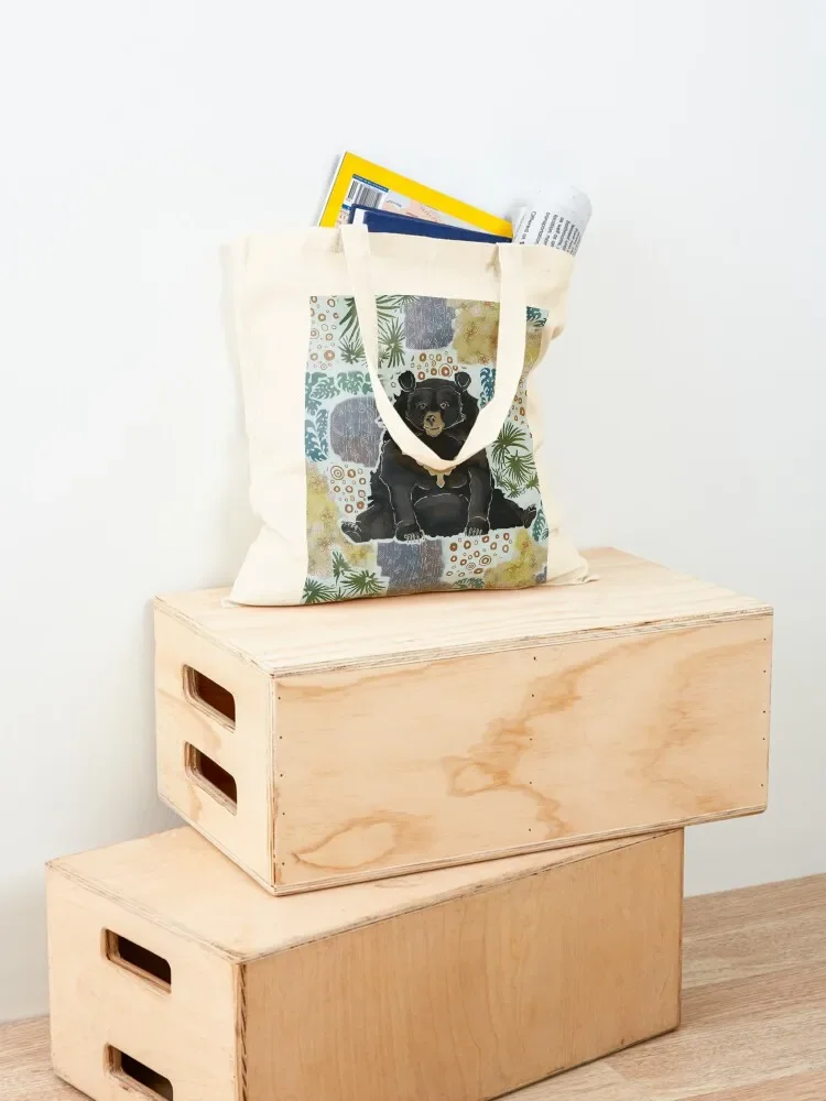 Moon Bear Tote Bag eco bag folding cloth bag woman tote women tote university