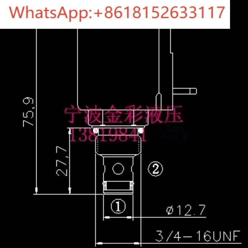 عرض خاص وحدة طاقة الرفع الهيدروليكي دليل موقفين اتجاهين DHF08-220H خرطوشة ملولبة مغلقة عادة الملف اللولبي Va