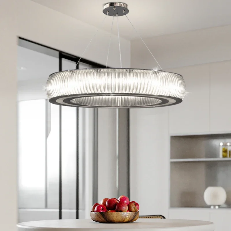 Modern Luxury LED Crystal Ceiling Pendant Lights Living Dining Room Lighting Lustre Decor Chandelier Lamp Indoor Lights Fixture