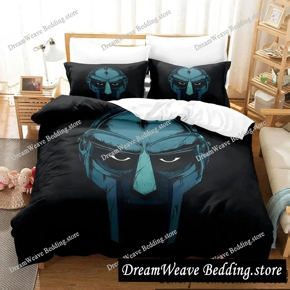 3D Print MF DOOM Bedding Set Duvet Cover Bed Set Quilt Cover Pillowcase Comforter King Queen Size Boys Adult Bedding Set