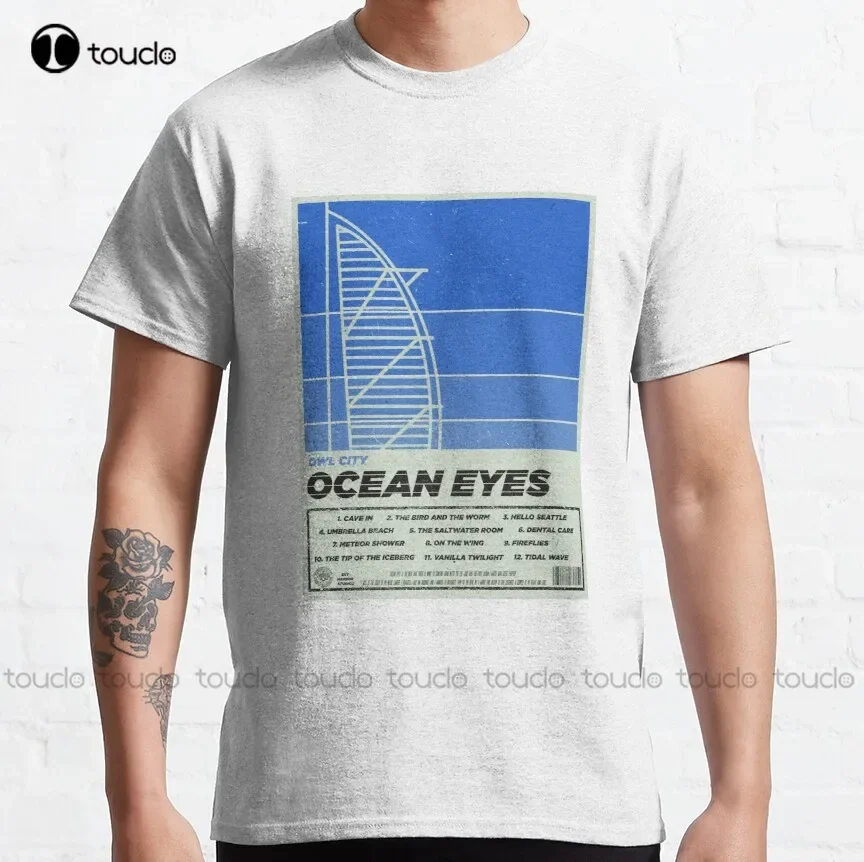 Owl City - Ocean Eyes Retro Poster Classic T-Shirt Cotton Tshirts For Women Custom Aldult Teen Unisex Digital Printing Tee Shirt