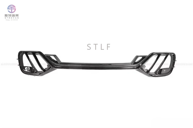 ألياف الكربون الجبهة حافة مصد السيارة الفاصل فتحات الكسوة ل GT50 GT43 GT53 X290 كوبيه 4 أبواب #1