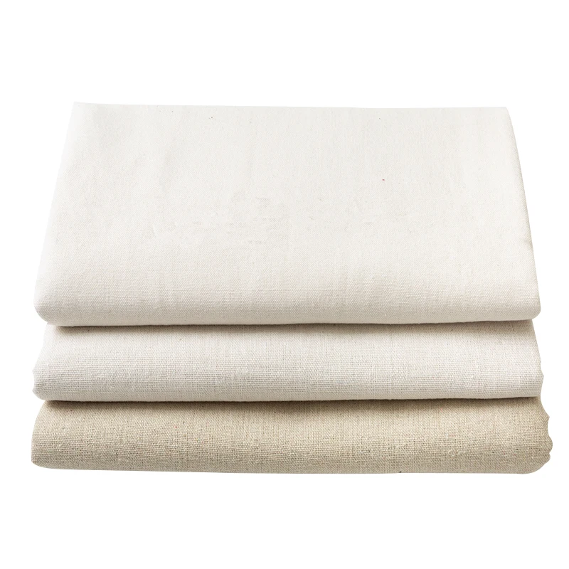 Raw Cloth Faux Linen Fabric Rough Cotton Fabric For Embroidery Sewing Storage Bag and Background Material 25x155cm