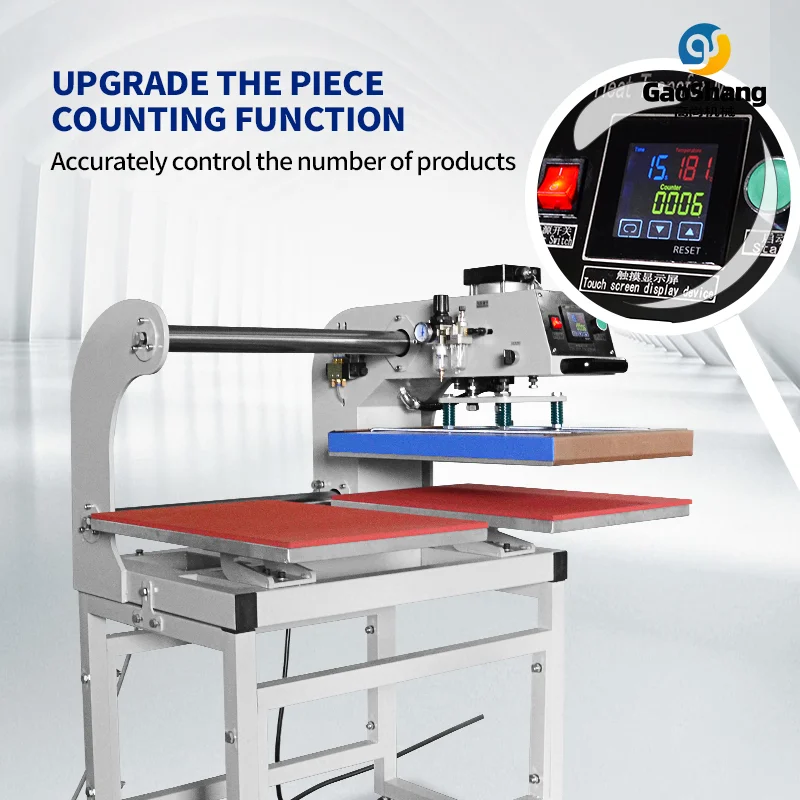 GS Factory New Style High Press Semi Auto 40X50 Heat Press Machine For T-Shirt